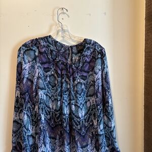 Worthington Blue and Purple Blouse